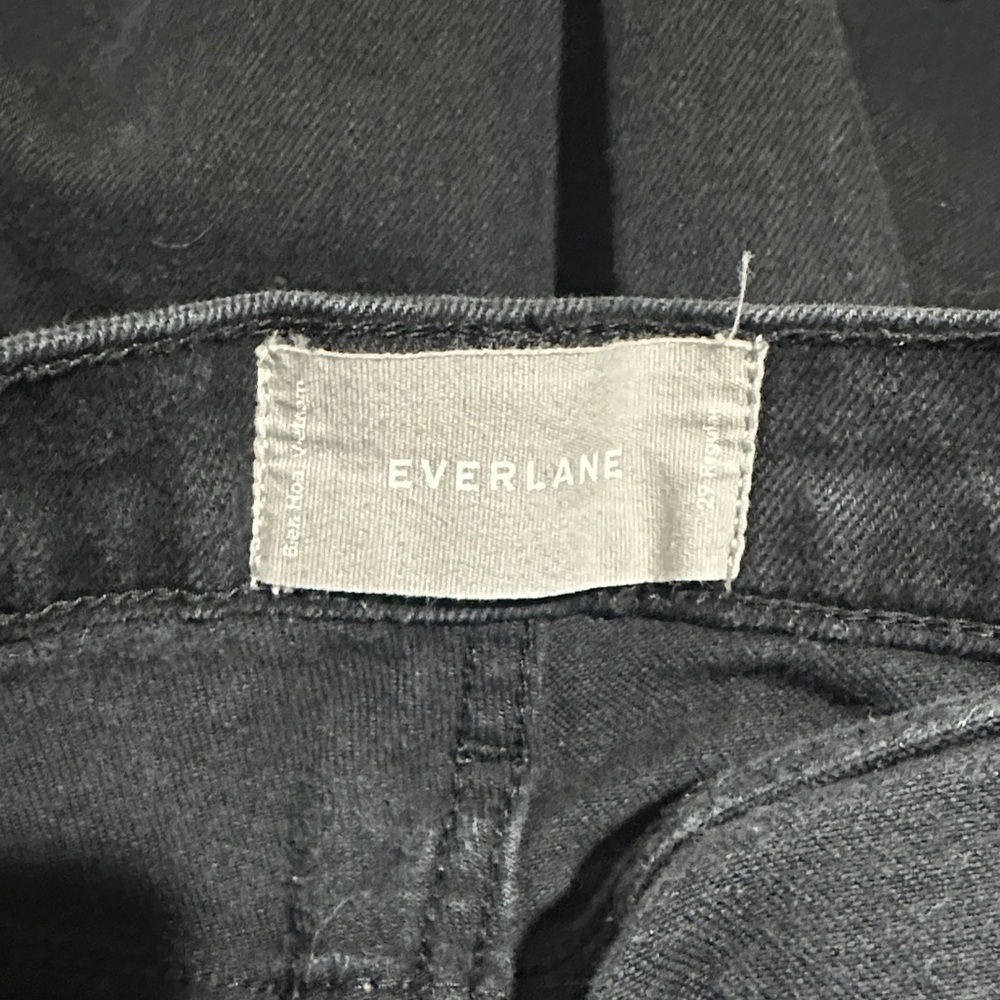 Everlane Kick Flare Cropped Jeans Washed Black Sz 29 - Picture 5 of 6